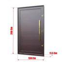 Ver imagem 7 de Porta Pivotante Lambril com Puxador Elite 240x130 Abertura Direita