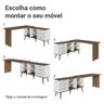 Escrivaninha em L Mesa para Computador Gamer 3 Gavetas Branco/rustic Lisboa Madesa - 7