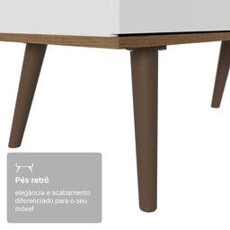 Escrivaninha em L Mesa para Computador Gamer 3 Gavetas Branco/rustic Lisboa Madesa - 8
