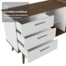 Escrivaninha em L Mesa para Computador Gamer 3 Gavetas Branco/rustic Lisboa Madesa - 8
