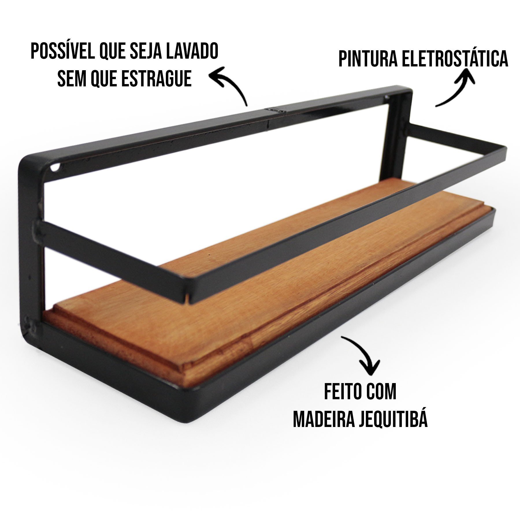 Prateleira Porta Temperos Condimentos Industrial Rústica - 3