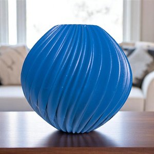 Vaso Decorativo Aura Azul 26x27 em Cerâmica