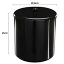 Ver imagem 3 de Assento Sanitário Tampa Oval Soft Preto + Lixeira Preta 6L Redonda C/ Tampa + Escova Sanitária Base