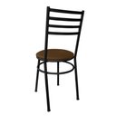 Ver imagem 5 de Kit Conjunto 6 Cadeiras para Cozinha Mesa Jantar Bar Lanchonete Restaurante Preta Estofado Marrom