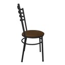 Ver imagem 4 de Kit Conjunto 6 Cadeiras para Cozinha Mesa Jantar Bar Lanchonete Restaurante Preta Estofado Marrom