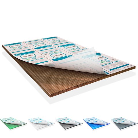 Chapa de Policarbonato Alveolar Bronze 4mm - 2,10m X 6,00m - Glanze