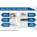 Ver imagem 2 de Gabinete c/Pia Múltipla 6015 3 Portas e 2 Gavetas Branco/Preto - Bertolini