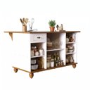 Ver imagem 7 de Cozinha Completa Modulada 7 Peças com Ilha Joy Branco/Off White/Nogueira