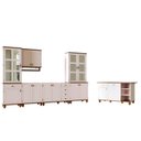 Ver imagem 2 de Cozinha Completa Modulada 7 Peças com Ilha Joy Branco/Off White/Nogueira