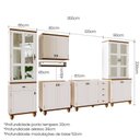 Ver imagem 3 de Cozinha Completa Modulada 7 Peças com Ilha Joy Branco/Off White/Nogueira