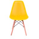 Ver imagem 2 de Kit 4 Cadeiras Design Charles Eames Eiffel Furadinha Cor:Amarela