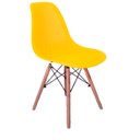 Ver imagem 4 de Kit 4 Cadeiras Design Charles Eames Eiffel Furadinha Cor:Amarela