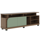 Ver imagem 1 de Rack Tvs 75" e 4 Prateleiras Florença Amendoa Hortelã