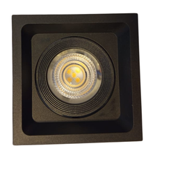 Kit 5 Spot Led Deep 5w 6500k Quadrado Preto Embutir - Áreas Internas - 2