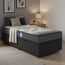 Ver imagem 2 de Cama Box Baú com Colchão de Espuma D60 Double Face Guarda Costas Comfort Force Probel Solteiro 88cm