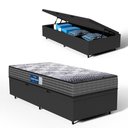 Ver imagem 1 de Cama Box Baú com Colchão de Espuma D60 Double Face Guarda Costas Comfort Force Probel Solteiro 88cm