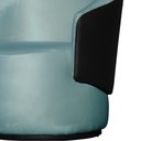 Ver imagem 4 de Poltrona Organica Recepção para Sala Aisha Corano Preto e Veludo Azul Turquesa - Incasa Decor