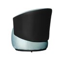 Ver imagem 3 de Poltrona Organica Recepção para Sala Aisha Corano Preto e Veludo Azul Turquesa - Incasa Decor