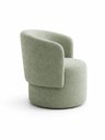 Ver imagem 2 de Poltrona Orgânica Alia Sala Recepção Closet Tecido Bluche:Verde Olivia