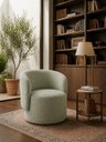 Ver imagem 1 de Poltrona Orgânica Alia Sala Recepção Closet Tecido Bluche:Verde Olivia