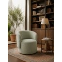 Ver imagem 1 de Poltrona Orgânica Alia Sala Recepção Closet Tecido Bluche:Verde Olivia