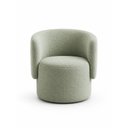 Ver imagem 4 de Poltrona Orgânica Alia Sala Recepção Closet Tecido Bluche:Verde Olivia