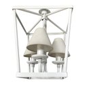 Ver imagem 5 de Lustre Artesanal Estilo Lampião Com Cúpula De Algodão Para Hotel Libertas Rosas Artesanato Branco