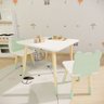 Mesa e Cadeira Infantil Urso Verde Claro - Mdf Madeira - 4