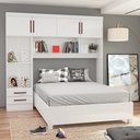 Ver imagem 1 de Guarda Roupa Modulado com Cama Paris 4 Portas 2 Gavetas