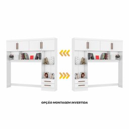 Guarda Roupa Modulado com Cama Paris 4 Portas 2 Gavetas - 7