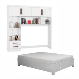 Guarda Roupa Modulado com Cama Paris 4 Portas 2 Gavetas - 2