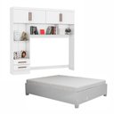 Ver imagem 2 de Guarda Roupa Modulado com Cama Paris 4 Portas 2 Gavetas