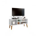 Ver imagem 2 de Rack Lion Sala Estar Estante com Nichos e Prateleiras Cor:branco