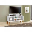 Ver imagem 1 de Rack Lion Sala Estar Estante com Nichos e Prateleiras Cor:branco