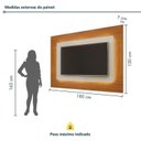 Ver imagem 4 de Conjunto Painel Atenas + Rack Viena Painel Off White/Naturalle Rack Naturalle Mavaular