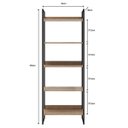 Ver imagem 6 de Estante Livreiro Industrial 5 Prateleiras em MDP e Metal para Sala Quarto Escritório 190cm
