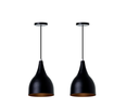Ver imagem 1 de Kit 2 Pendente Gota Preto Com Cobre Alumínio Decorações Cor: Preto