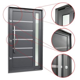 Porta Pivotante Lambril Miraggio com Puxador Lado Esquerdo Elite 240cmx150cm - 2