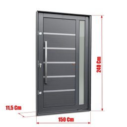 Porta Pivotante Lambril Miraggio com Puxador Lado Esquerdo Elite 240cmx150cm - 7