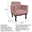 Ver imagem 4 de Kit Diva Recamier Diana 140cm Lado Esquerdo e 02 Poltronas Classic Linho - Doce Sonho Móveis RECAMIE