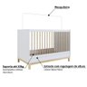 Berço Mini Cama Eleva com Pés em Madeira - Branco - 4