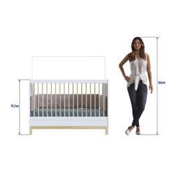 Berço Mini Cama Eleva com Pés em Madeira - Branco - 6