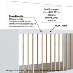 Berço Mini Cama Eleva com Pés em Madeira - Branco - 2