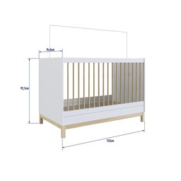 Berço Mini Cama Eleva com Pés em Madeira - Branco - 7