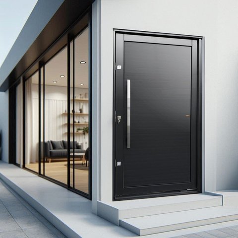 Porta Pivotante Lambril com Puxador Elite 216x130cm Abertura Direita