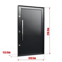 Ver imagem 7 de Porta Pivotante Lambril com Puxador Elite 216x120 Abertura Esquerda Preto Brimak