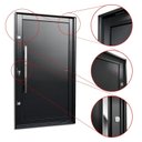Ver imagem 2 de Porta Pivotante Lambril com Puxador Elite 216x120 Abertura Esquerda Preto Brimak