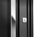 Ver imagem 6 de Porta Pivotante Lambril com Puxador Elite 216x120 Abertura Esquerda Preto Brimak