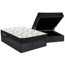Ver imagem 1 de Cama Box Baú Casal: Colchão Espuma Ortobom D45 Light Saúde OrtoPillow + Base CRC Suede Gray(