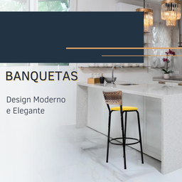 Banco para Bancada Banqueta Alta Cappuccino Balcão Cozinha Bistrô Área Gourmet Churrasqueira - 3